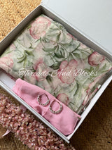 Forest Fern Chiffon Saree