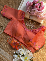 Pixie Floral Peach Blouse