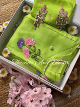 Oleander Whispers Chiffon Saree
