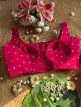 Rani Bandhani Mirror Blouse
