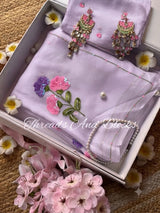 Oleander Whispers Chiffon Saree