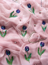 Lady Wisteria Chiffon Saree