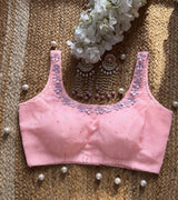 Baby Pink 3D Flower Blouse