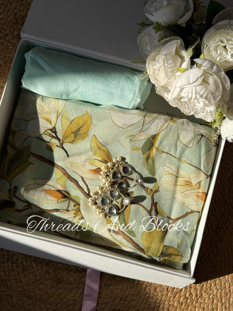 Magnolia Whispers Chinnon Saree