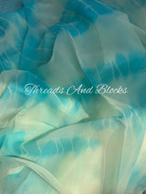 Ripples of Blue Shibori Saree