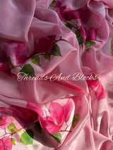 Bougainvillea Crepe Saree