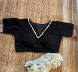 Black Fringe Kiran Blouse