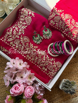 Rani Floral Pittan Border Saree