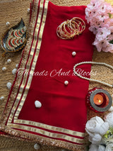 MAHIRA Double Lappa Chiffon Saree