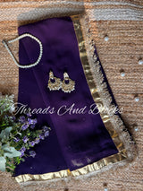 Mukaish Lappa Border Saree
