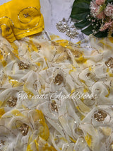 Yellow Shibori Sitara Jaal Saree