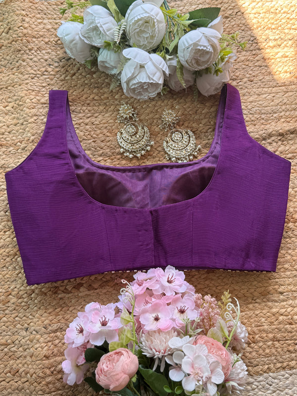 Purple Gota Sitara Blouse