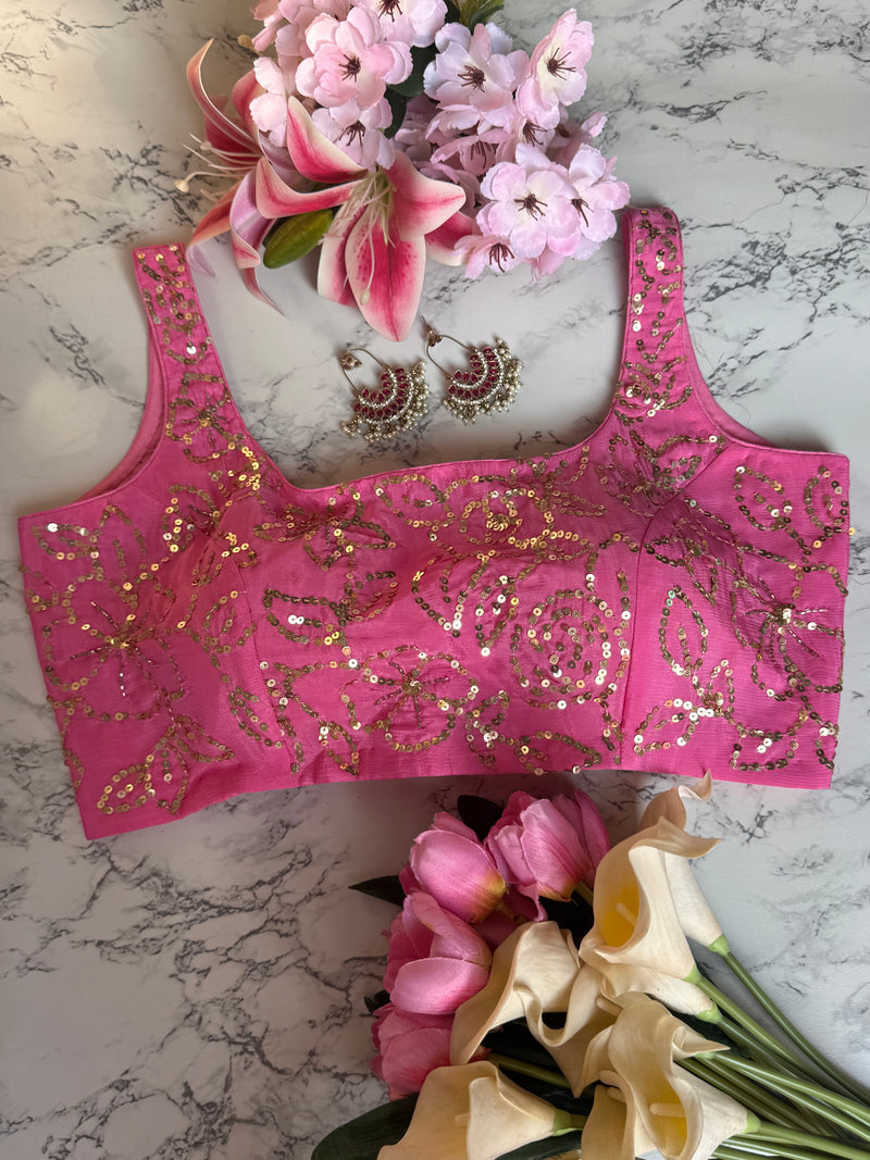 Pink Sippi Jaal Blouse