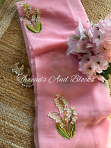 Porcelain Chiffon Saree