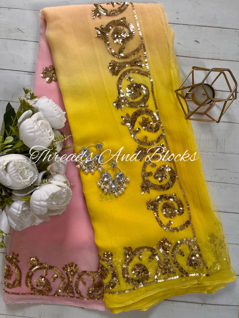 Summer Dream Sequin Border Saree