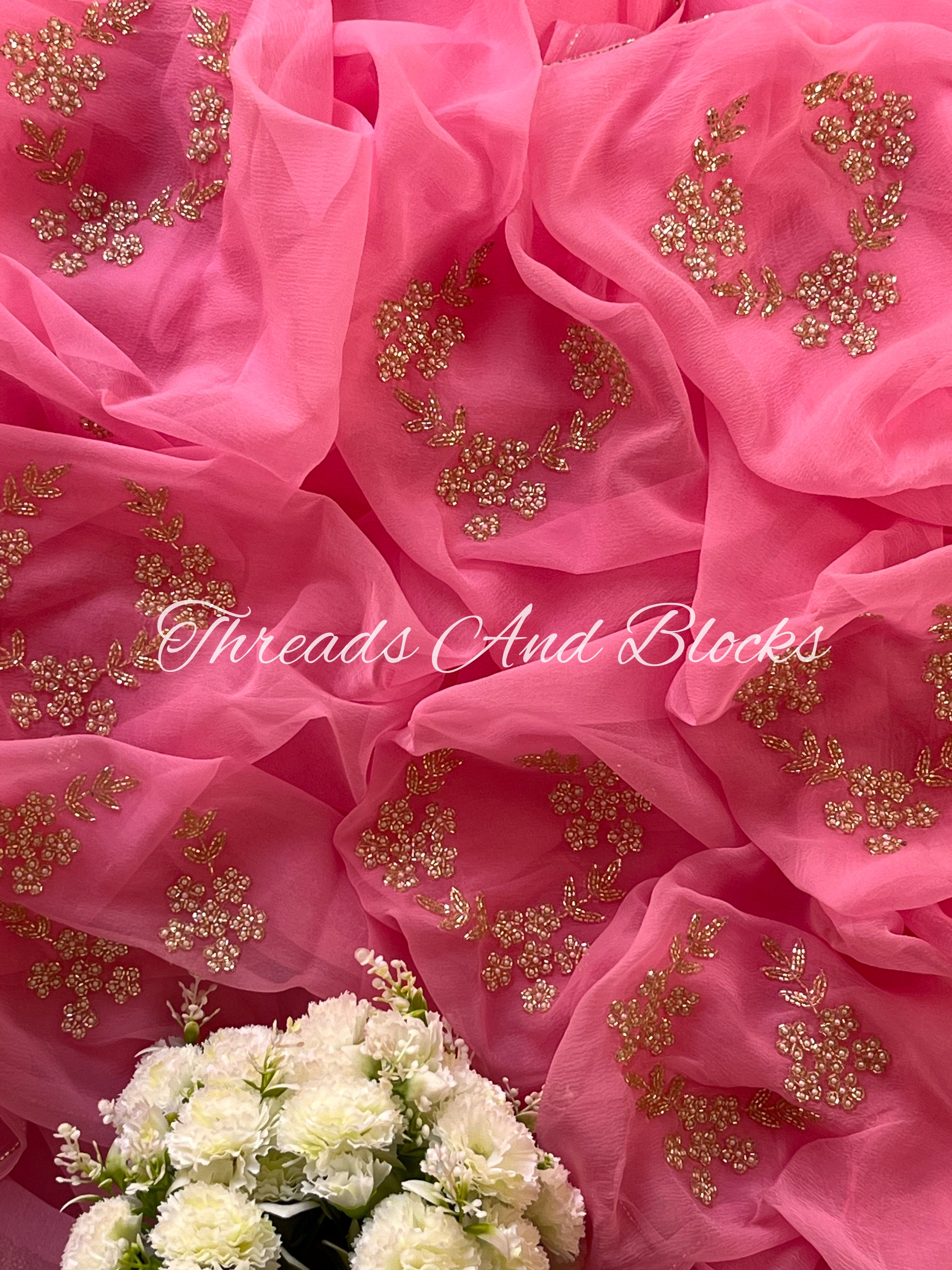 Candyfloss Pink Cut-Daana Saree