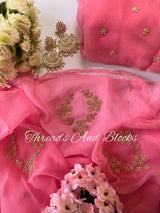 Candyfloss Pink Cut-Daana Saree