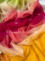 Pachrangi Margarita Chiffon Saree