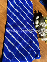 Royal Blue Leheriya Saree