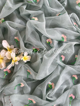 Grey Gypsy Floral Saree