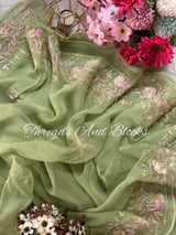 Rajputi Floral Kasab Border Saree