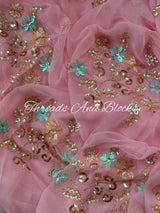 Floral and Firefly Chiffon Saree