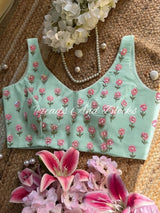 Mint Green Petunia Blouse