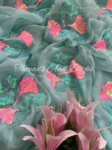 Sequin Petal Cluster Saree