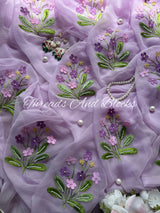 3D Bouquet Chiffon Saree