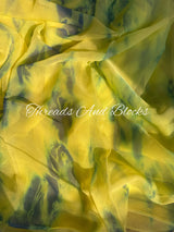 Sunburst Indigo Shibori Saree