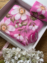 ELARA Handpainted Chiffon Saree