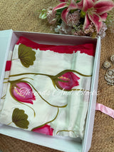 Buds of Grace Hand Painted Saree