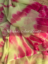 Ruby Panna Shibori Saree