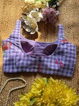 Checkmate Purple Blouse