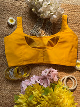 Yellow 3D Flower Blouse