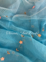 Ombré Blue Kota Doriya Jaal Saree