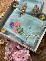 Oleander Whispers Chiffon Saree