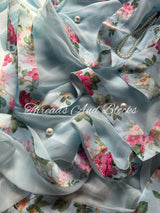 Rose & Berries Chiffon Saree