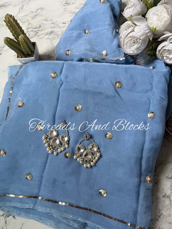 Jhilmil Organza Saree