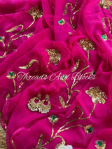 Royal Blooms Chiffon Saree