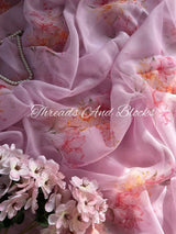 Lush Blush  Chiffon Saree