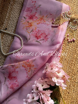Lush Blush  Chiffon Saree