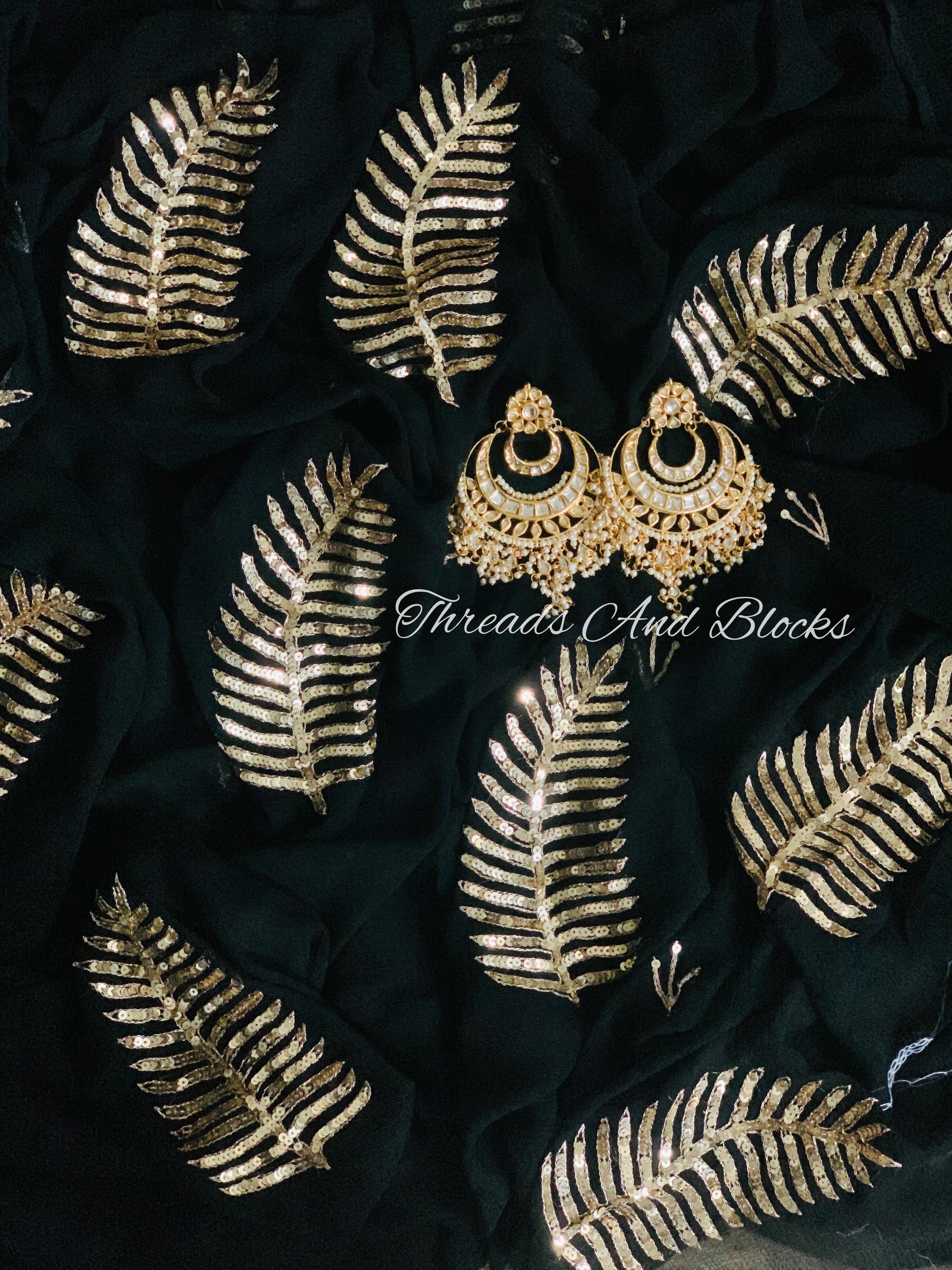 Cocktail Gold Leaf Saree