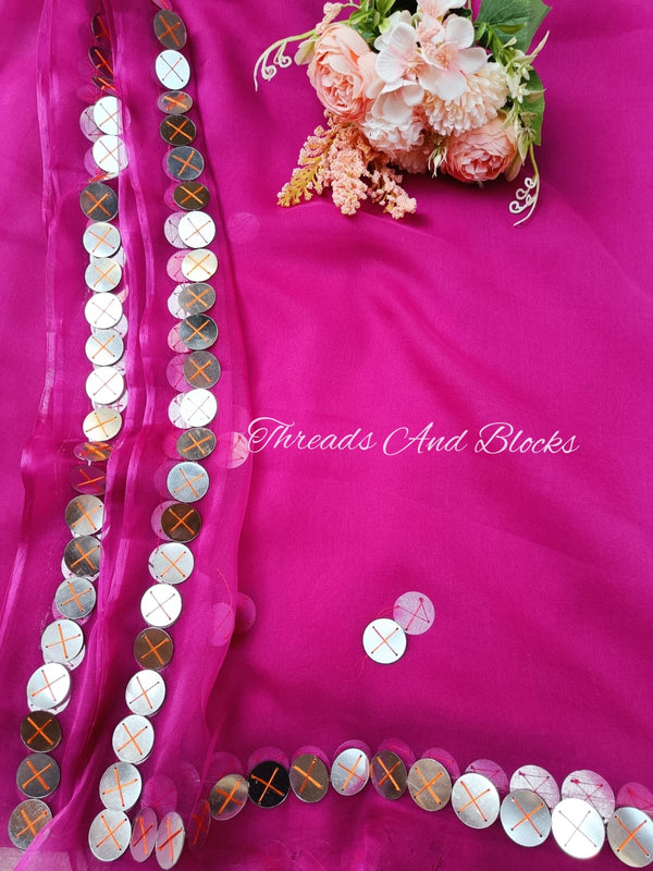 Pink Bling Saree