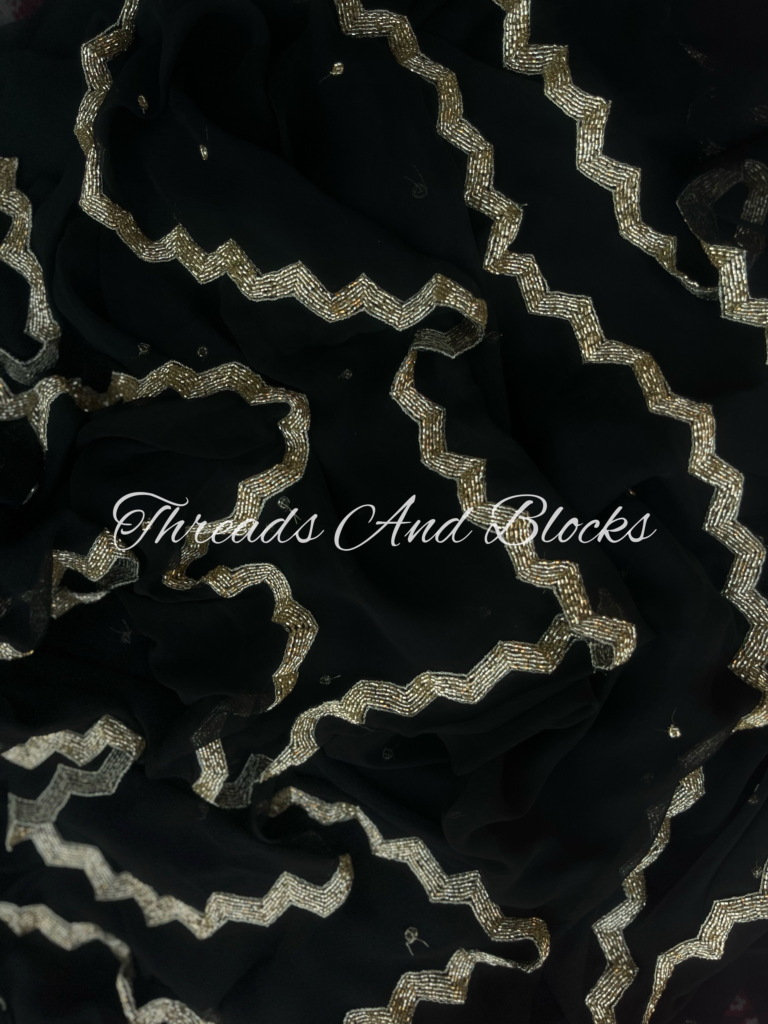 Black Cutwork Border Saree